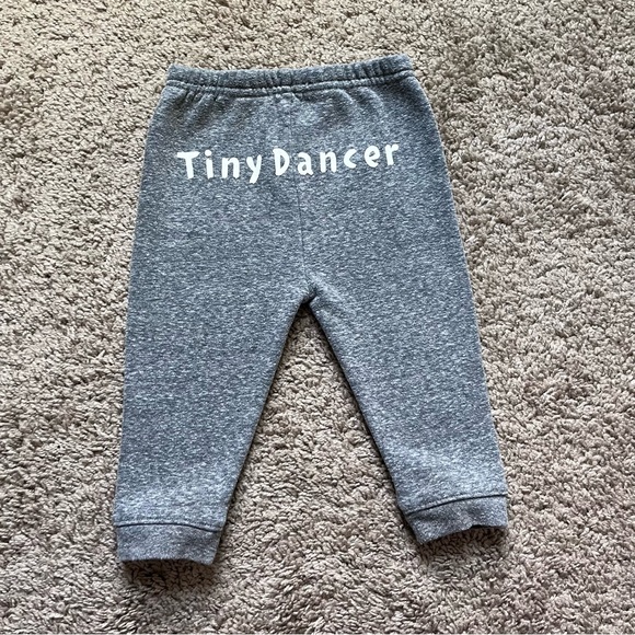 baby girl tiny dancer ballerina gray jogger sweat pants - Picture 4 of 4